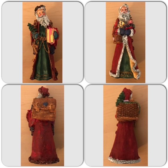 6 OLD STYLE SANTA CLAUSES FIGURINES APROX 5 in. - Picture 2 of 4